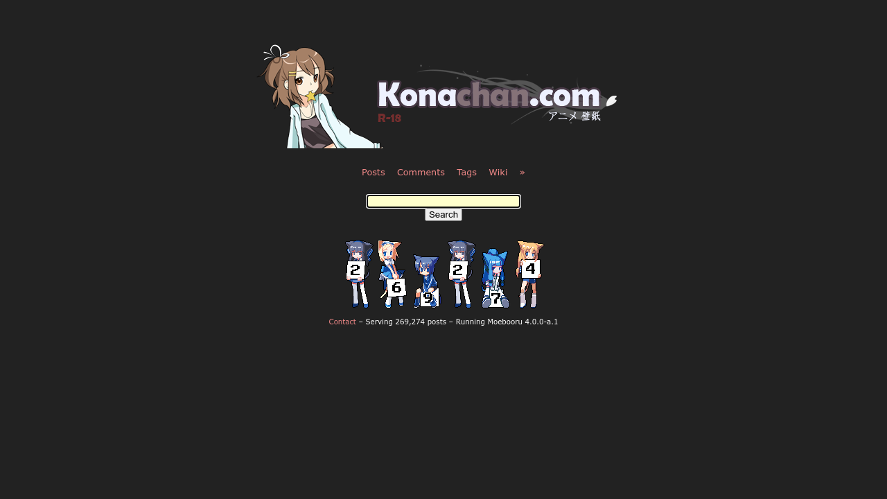Screenshot of the site Konachan