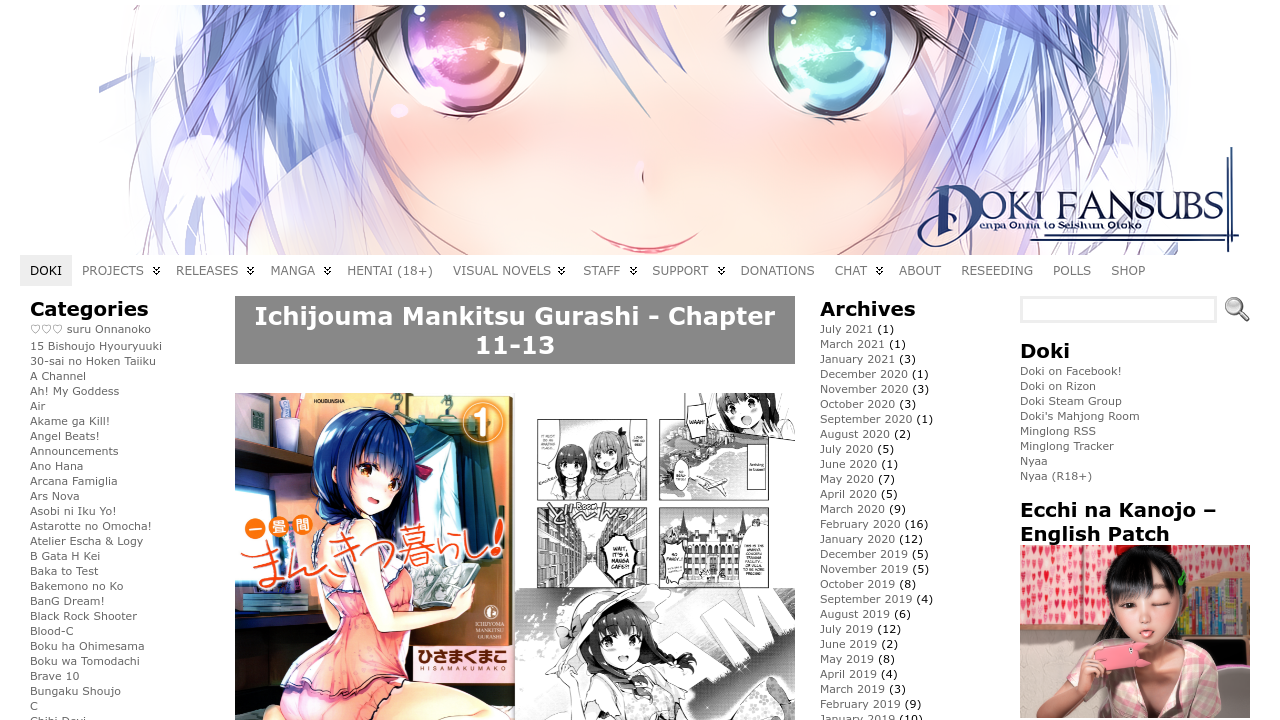 Screenshot of the site Doki Fansubs