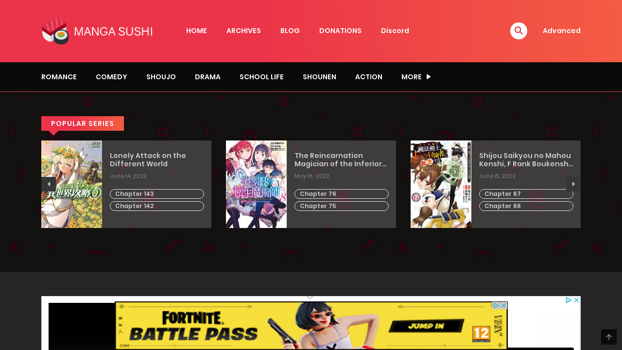 Screenshot of the site Mangasushi